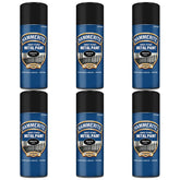 6X Hammerite Smooth Black Spray Paint 400ml Spray Paint